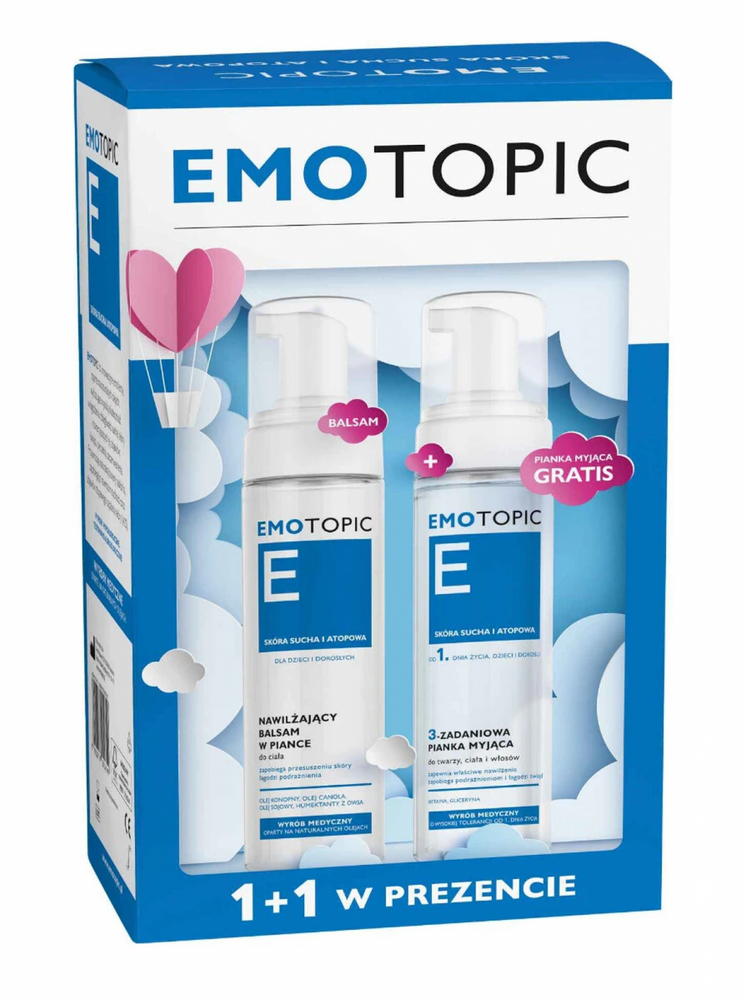 Pharmaceris Emotopic 3-Action Washing Foam 200ml + Moisturizing Foam Balm 200ml Best Before 31.05.24