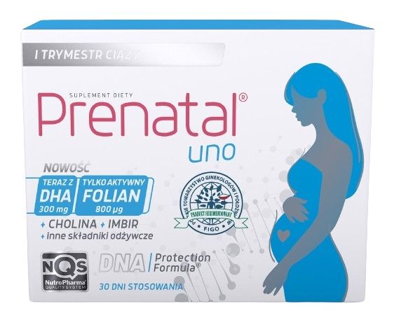 Prenatal Uno + DHA 1st Trimester of Pregnancy 30 + 30 Capsules