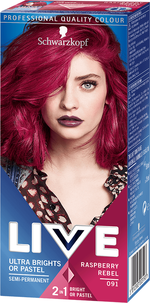 Schwarzkopf Live Ultra Brights Or Pastel Hair Colour Raspberry Rebel 91