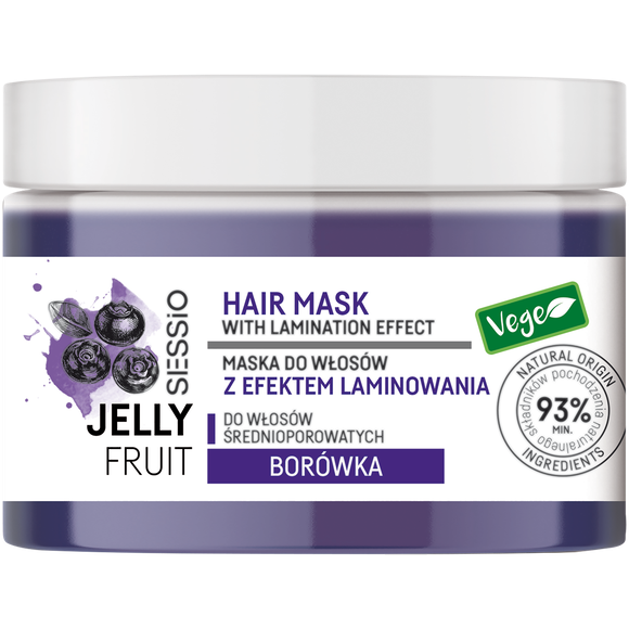 Sessio Jelly Fruit Mask with Lamination Effect for Medium Porosity Hair with Blueberry 250g