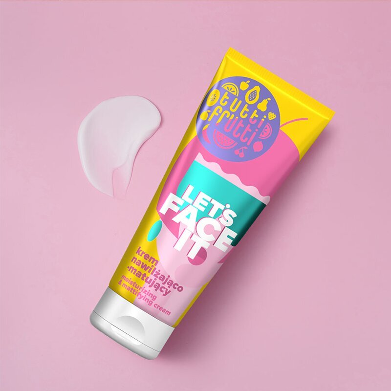 Tutti Frutti Let's Face It Moisturizing - Mattifying Cream with Hyaluronic Acid 1% + Nutri Shot E+F 50ml