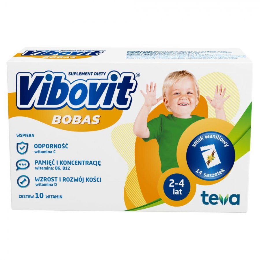 Vibovit Bobas Vitamins For Children over 2y.o. Vanilla Flavor 14 sachets