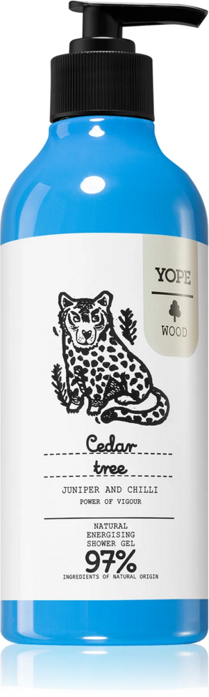 Yope Natural Energizing Shower Gel with Cedar Tree Extracts Juniper and Chilli 400ml