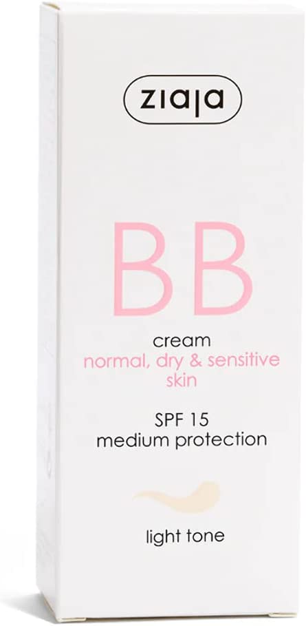 Ziaja BB Active Cream for Imperfections Dry, Sensitive and Normal Skin SPF15 Light Tone 50ml