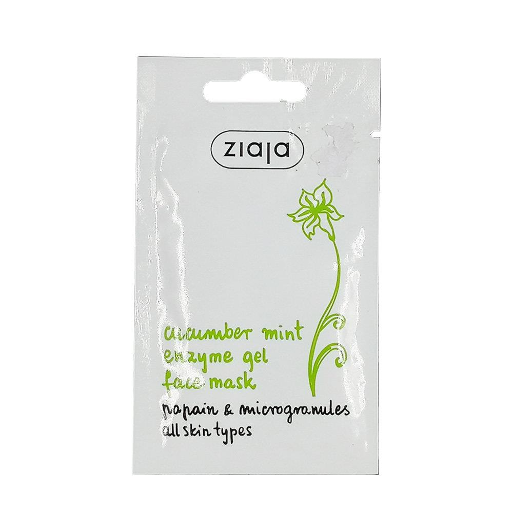 Ziaja Enzymatic Gel Mask Cucumber Mint Papain for all Skin Types Vegan 7ml