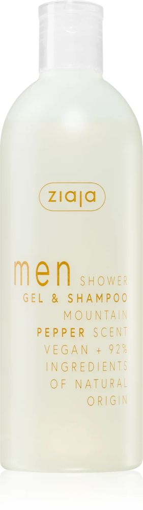 Ziaja Men Shower Gel and Shampoo 2in1 Mountain Pepper 400ml