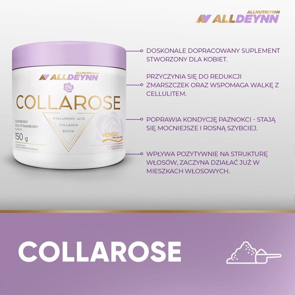 AllDeynn CollaRose Collagen Hydrolyzate Raspberry Wild Strawberry 150g