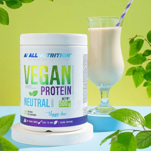 Allnutrition Vegan Protein with Vanilla and Blackcurrant no Sugar Added 500g