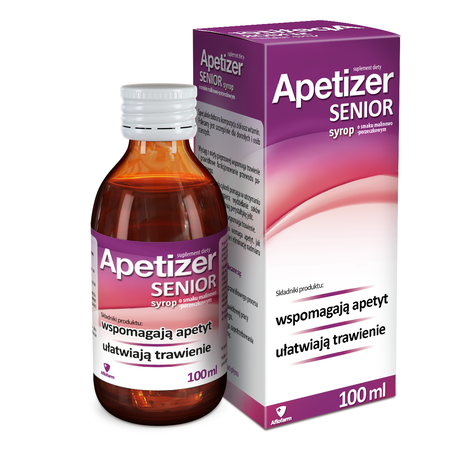 Apetizer Senior Syrup with Raspberry and Currant Flavor 100ml