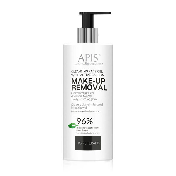 Apis Home TerApis Cleansing Face Gel with Active Carbon for Oily and Combination Skin 300ml