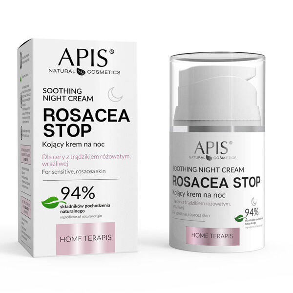 Apis Home terApis Rosacea Stop Soothing Night Cream for Sensitive and Irritated Skin 50ml