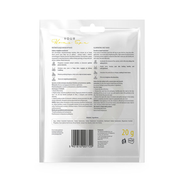 Apis Illuminating Firming Sheet Mask 20g