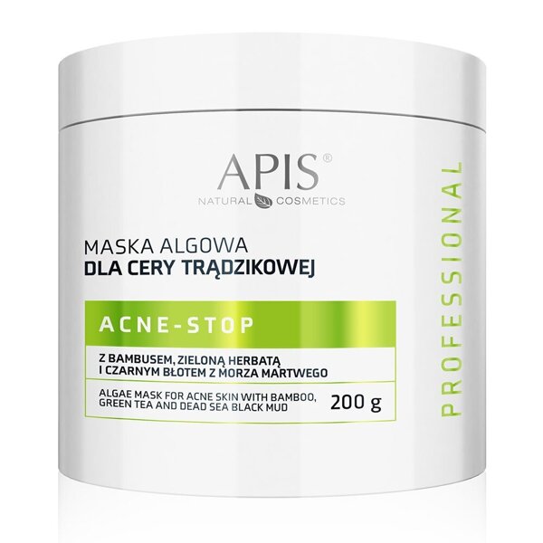 Apis Professional Acne Stop Algae Mask with Bamboo Green Tea and Black Mud 200g