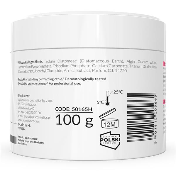 Apis Professional Couperose Stop Algae Mask with Wild Rose and Vitamin C for Capillary and Sensitive Skin 100g