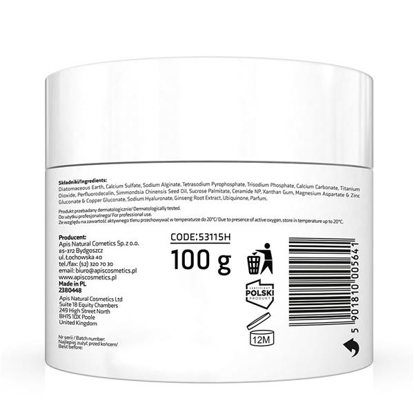 Apis Professional Oxy O2 Therapies Oxygenating Algae Mask with Active Oxygen for Dull Skin 100g