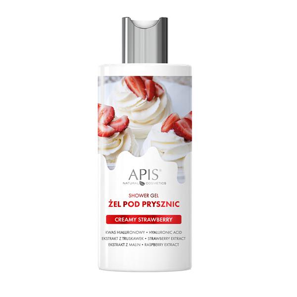 Apis Strawberry Cream Shower Gel with Hyaluronic Acid Strawberry and Raspberry Extract for All Skin Types 300ml ​