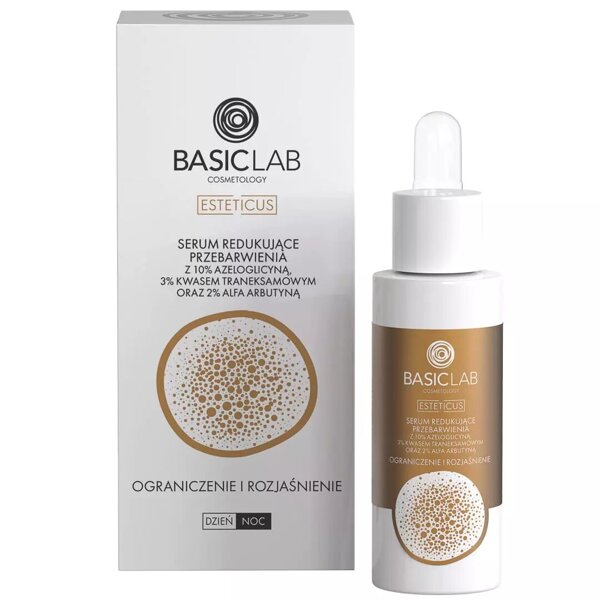 BasicLab Cosmetology Discoloration Reducing Serum Limiting and Brightening for Day and Night 30ml