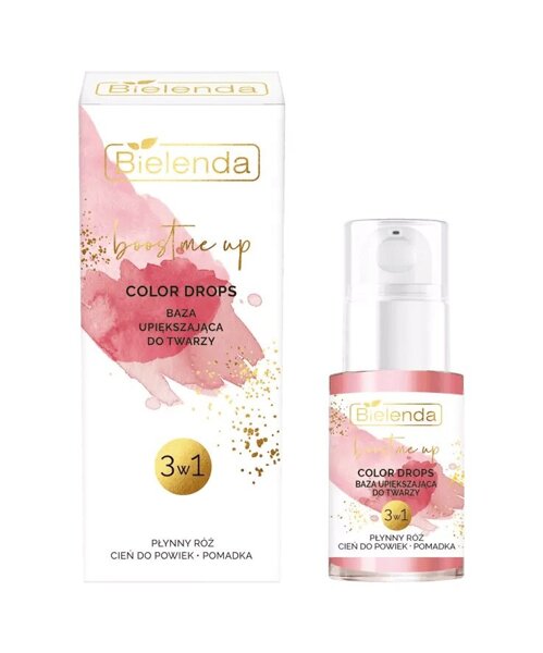 Bielenda Boost Me Up Color Drops Beautifying Face Base 3in1 Blush Eye Shadow Lipstick 15ml