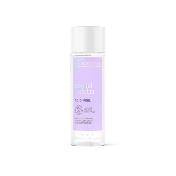 Bielenda Good Skin Acid Peel Micro-Exfoliating Correcting and Normalizing Tonic with AHA PHA Acids 200ml