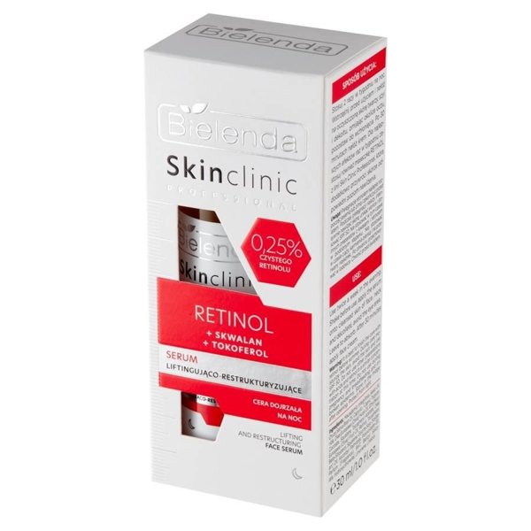 Bielenda Skin Clinic Professional Lifting and Restructuring Night Serum with Retinol for Mature Skin 30ml