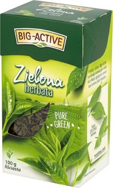 Big-Active Pure Green Leaf Tea with Deep Taste and Delicate Herbal Scent 100g