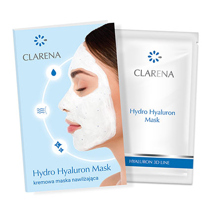 Clarena Hyaluron 3D Line Hydro Hyaluron Hyaluronic Moisturizing Mask for Dry and Dehydrated Skin 5ml