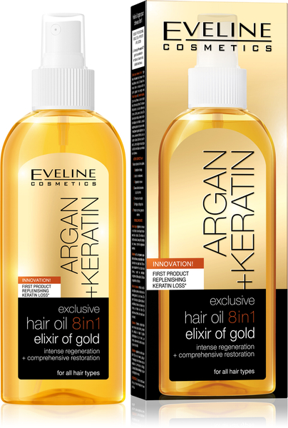 Eveline Argan Keratin 8in1 Exclusive Argan Oil for Hair 150ml