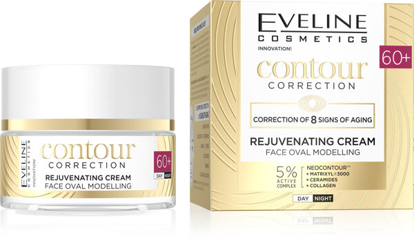 Eveline Contour Correction Rejuvenating Cream Modeling Face Oval 60+ Night and Day 50ml