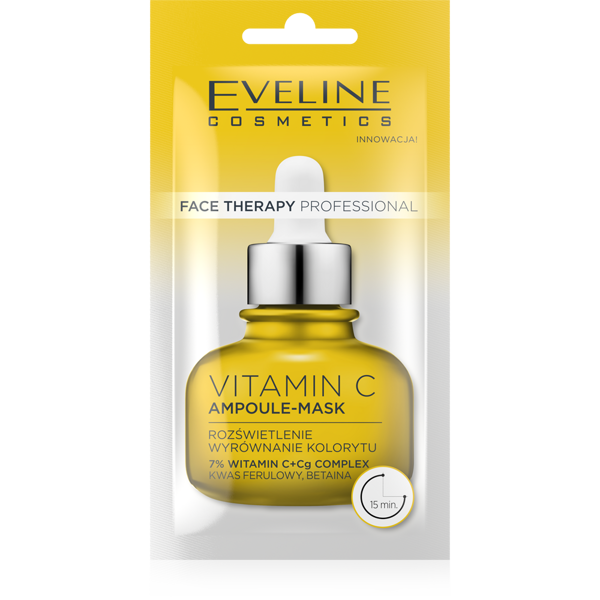 Eveline Face Therapy Professional Ampoule-Mask Vitamin C Illuminating Cream Mask for Gray Skin 8ml