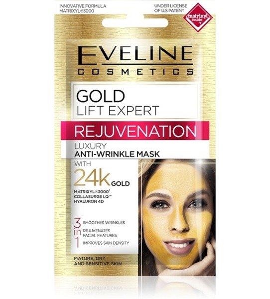 Eveline Gold Lift Expert Rejuvenation Luxurious Anti-Wrinkle Mask 3in1 7ml