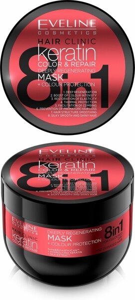 Eveline Keratin Color and Repair Regenerating Mask for Dyed Hair 500ml