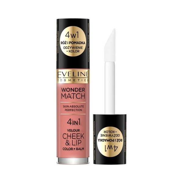 Eveline Wonder Match Cheek & Lip 4in1 Blush and Liquid Lipstick No. 1 4.5ml