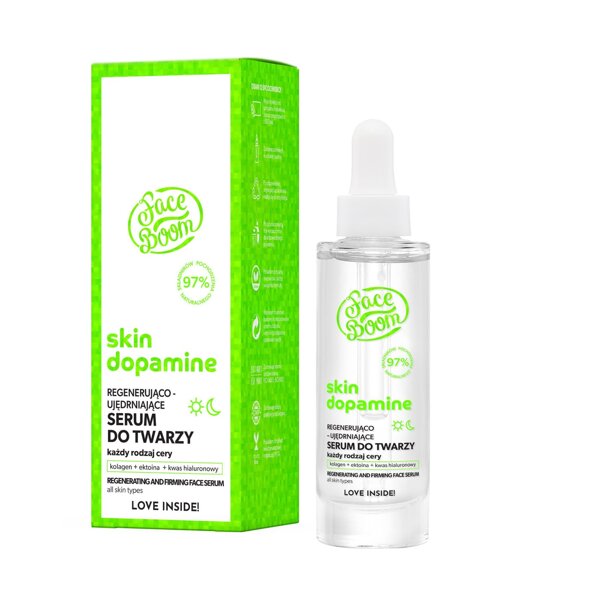 FaceBoom Skin Dopamine Regenerating - Firming Face Serum for All Skin Types 30ml Best Before 30.09.24