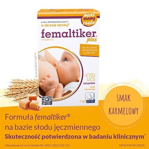 Femaltiker Plus Product Supporting Lactation Caramel Flavor 12 Sachets