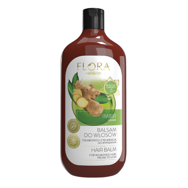 Flora by EcosLab Ginger Balm for Weakened Hair Prone to Loss 500ml