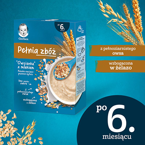 Gerber Fullness of Cereals Oat-Wheat-Rye Porridge Porridge with Milk for Babies after 6 Months 200g