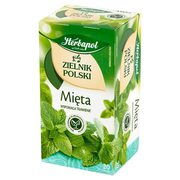 Herbapol Polish Herbarium Herbal Tea with Mint for Digestion and Relaxing Body 20x2g Best Before 31.01.25