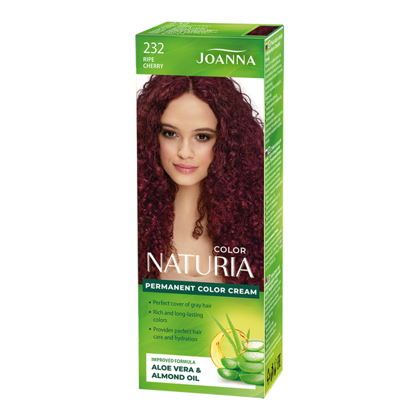 Joanna Naturia Permanent Hair Color Dye Care Shine No. 232 Ripe Cherry 100ml