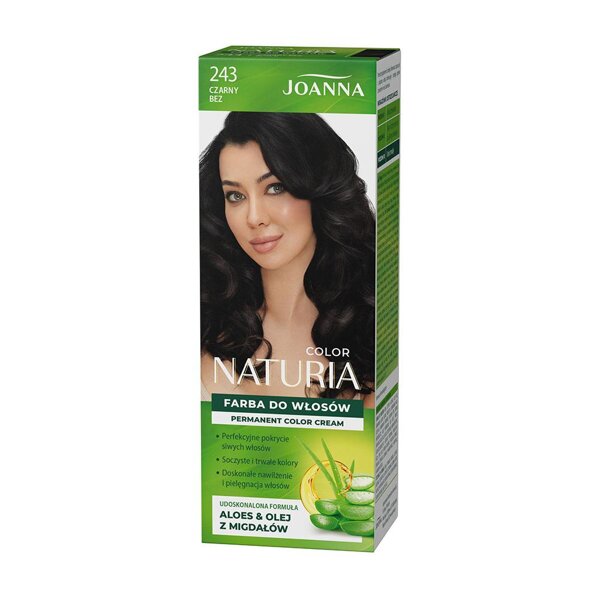 Joanna Naturia Permanent Hair Color Paint Care Shine Day No. 243 Black 100ml