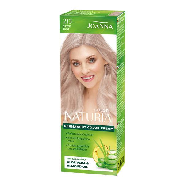 Joanna Naturia Permanent Hair Color Paint Care Shine No. 213 Silver Dust 100ml