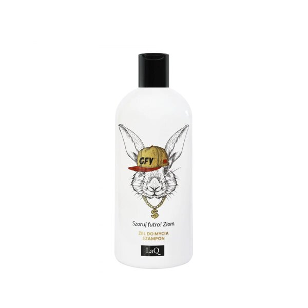 LaQ Rabbit Vegan Washing Gel and Hair Shampoo 2in1 Woody Spicy Fragrance 300ml