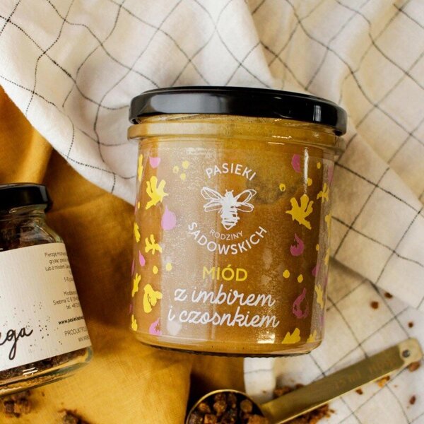 Pasieki Sadowskich Honey with Ginger and Garlic 430g ​