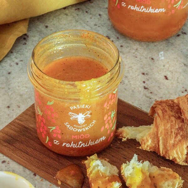 Pasieki Sadowskich Honey with Sea Buckthorn 430g