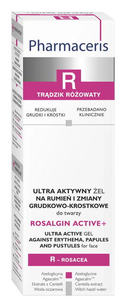 Pharmaceris R Rosalgin Active+ Ultra Active Gel for Erythema and Papulopustular Lesions for Face 30ml