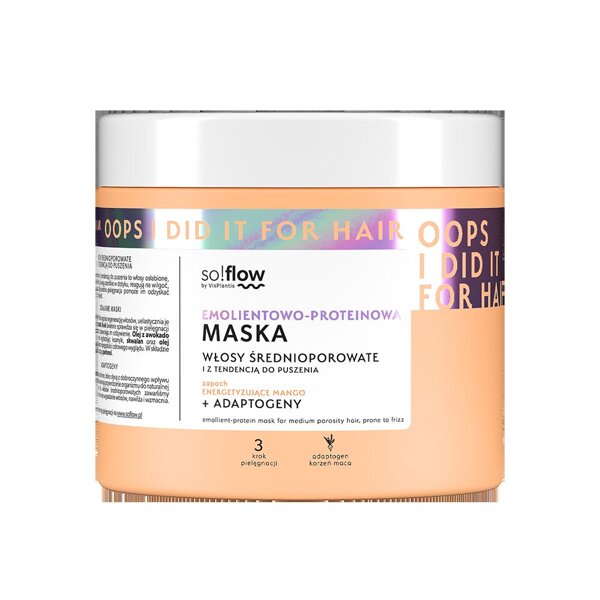 So!Flow Emollient Protein Mask for Medium Porosity Hair with a Tendency to Frizz 400ml