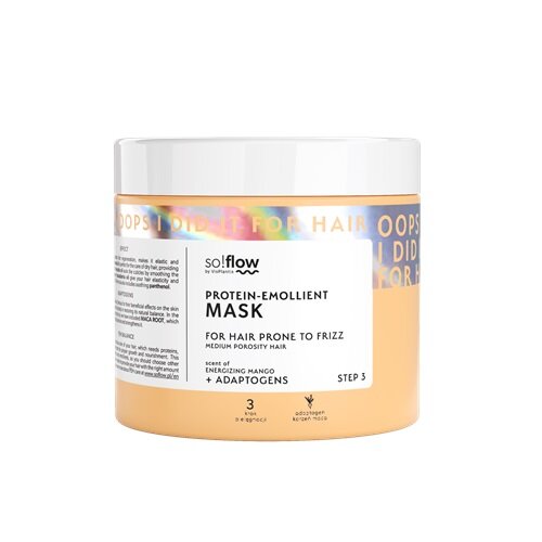 So!Flow Emollient Protein Mask for Medium Porosity Hair with a Tendency to Frizz 400ml