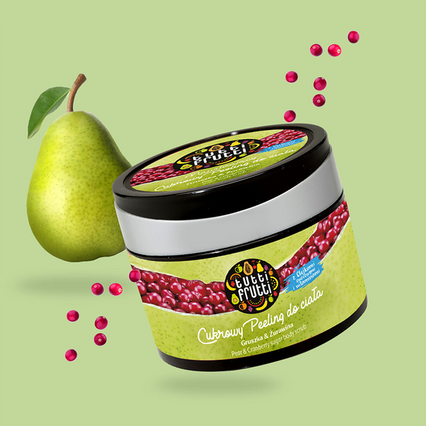 Tutti Frutti Pear and Cranberry Moisturizing Sugar Body Scrub 300g