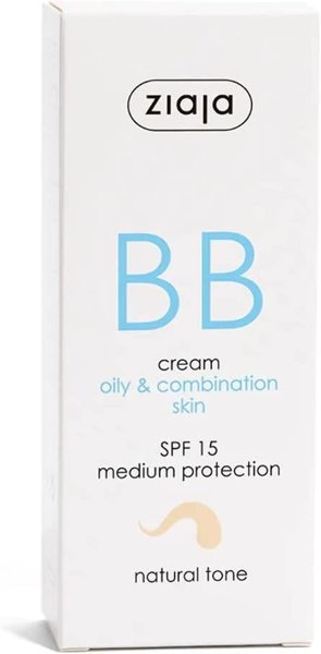 Ziaja BB Creamf for Imperfections Oily and Combination Skin Natural Tone SPF15 50ml