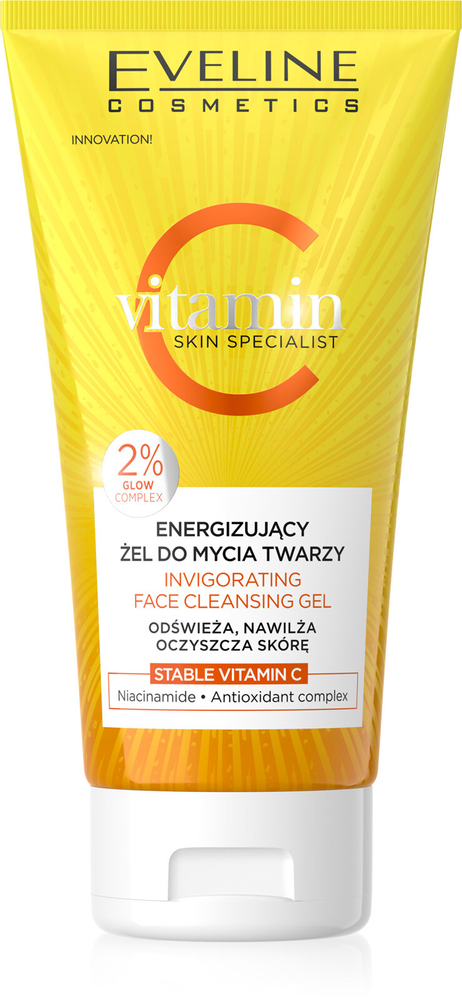 Eveline Vitamin C Skin Specialist Energizujacy Żel do Mycia Twarzy dla każdego Rodzaju Skóry 150ml