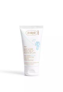 Ziaja Med Baby & Kids Przeciwsłoneczny Krem Wodoodporny do Twarzy SPF50 Ochrona Wysoka UVA+UVB dla Dzieci od 6 Miesiąca Życia 50ml